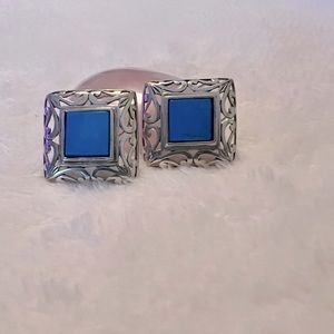 Vintage Jalaine Sterling Turquoise Earrings